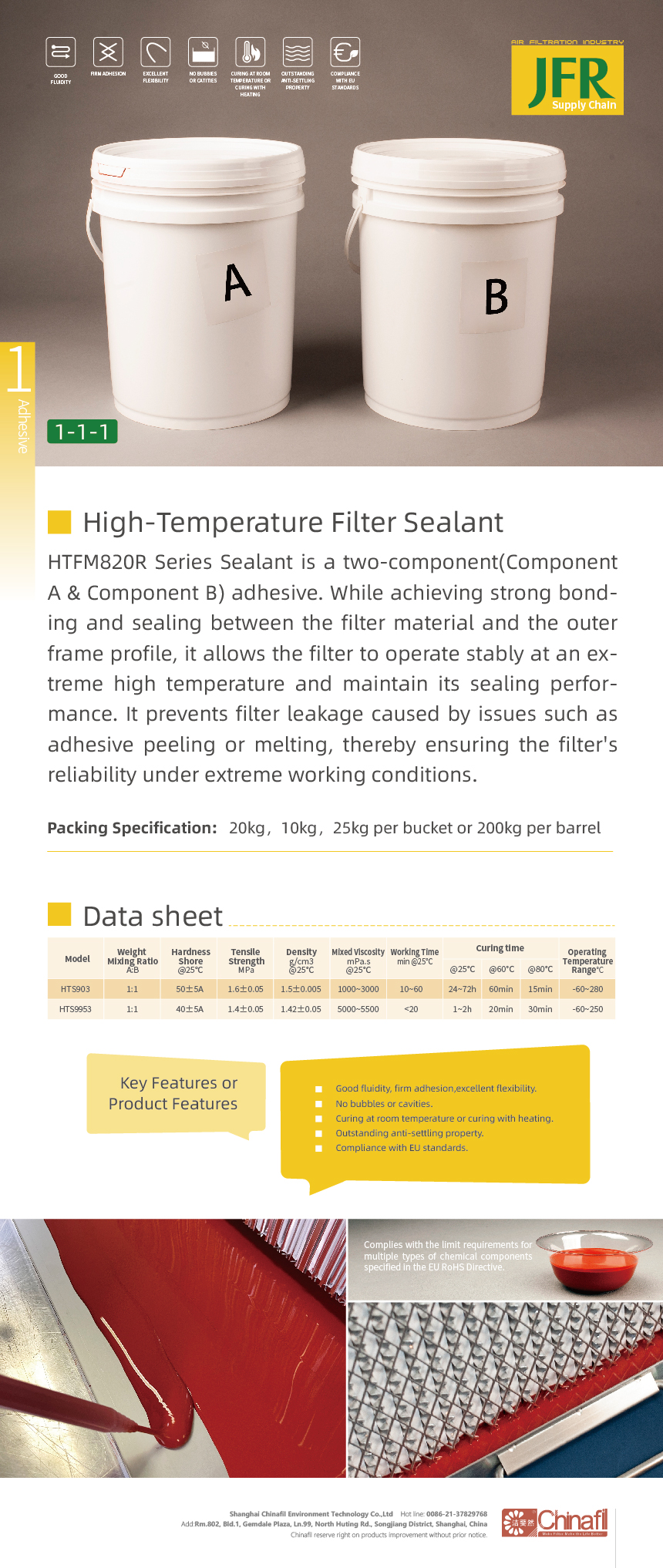 High-Temperature Filter Sealant