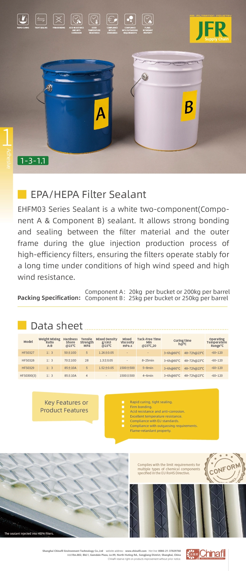 EPA-HEPA Filter Sealant